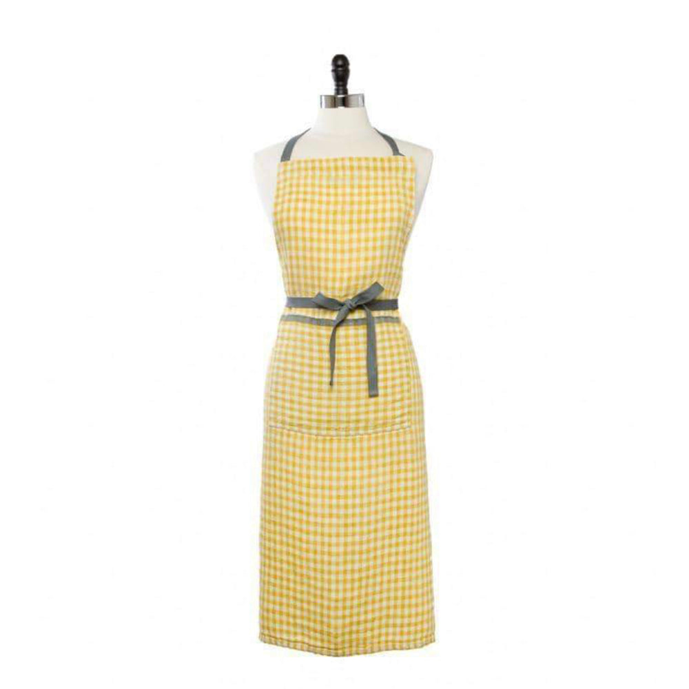 Two-toned Linen Apron- Dijon/Gray