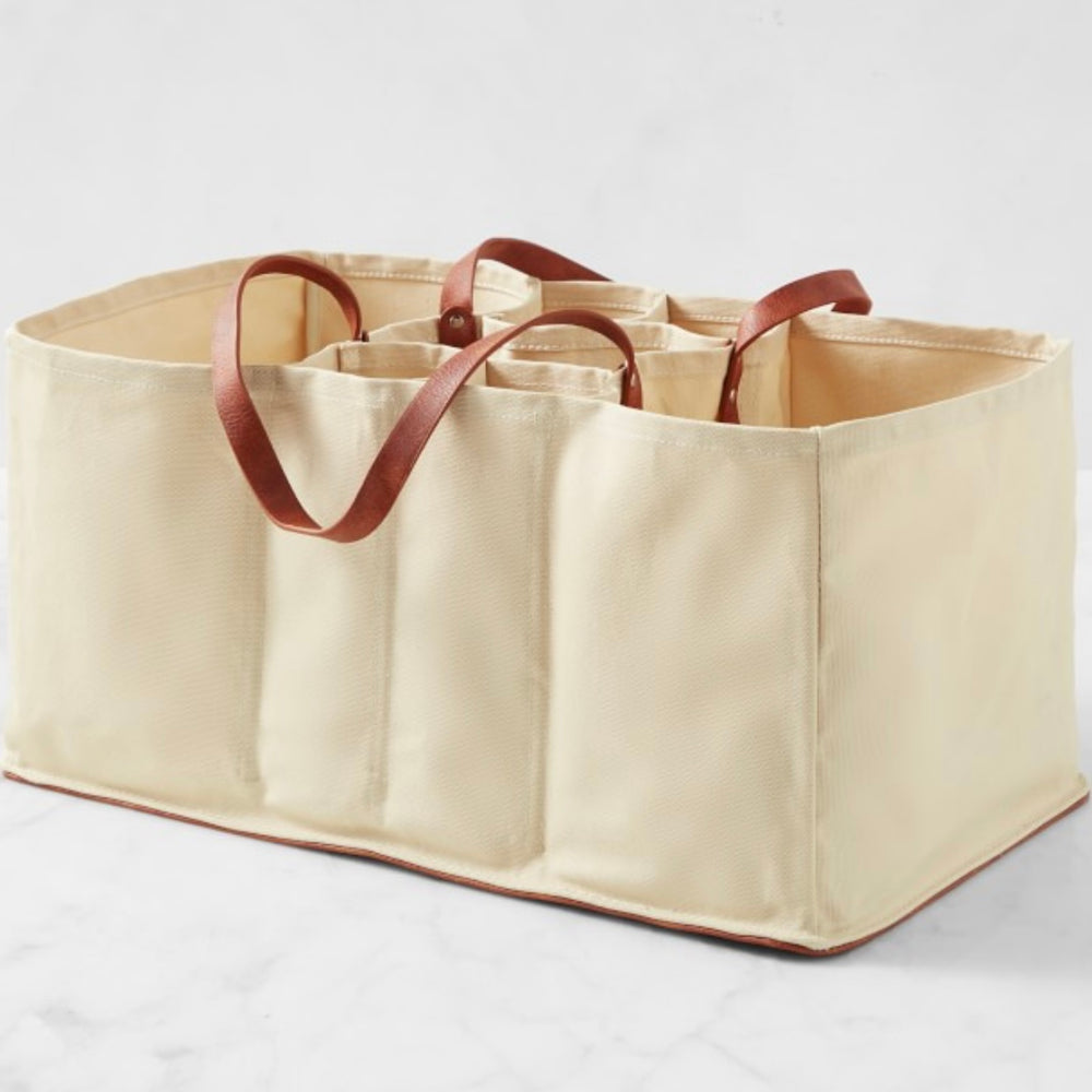 
                      
                        Vegan Leather & Natural Canvas Grocery Tote
                      
                    