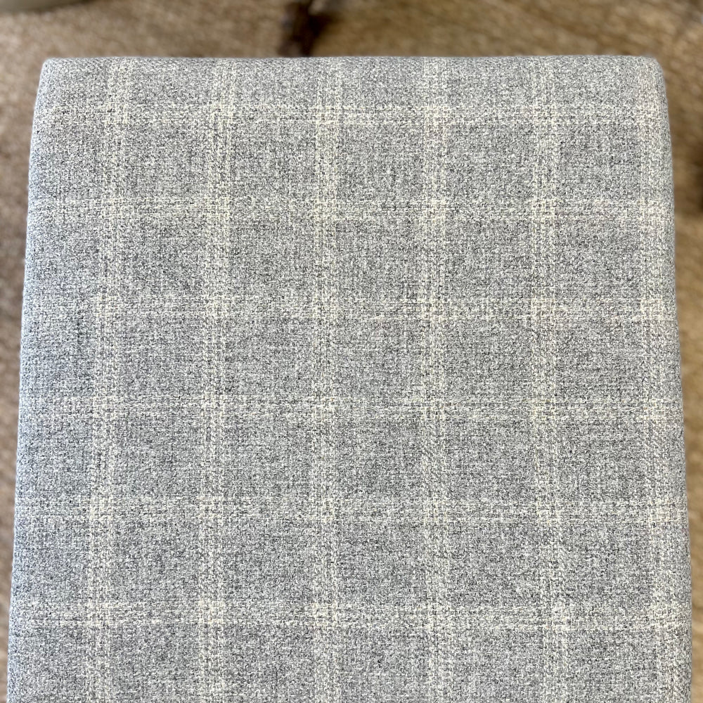 Bute Grey Skirted Ottoman floor sample!