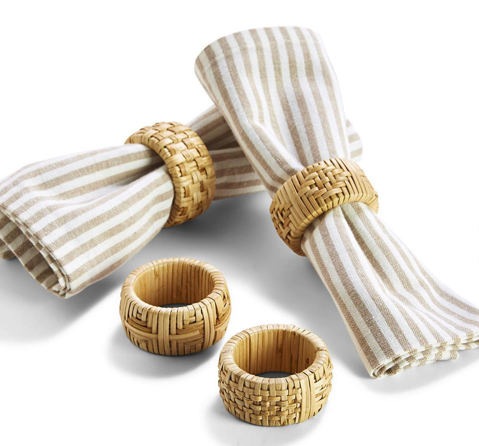 Cane Napkin Rings ~ Set of 4