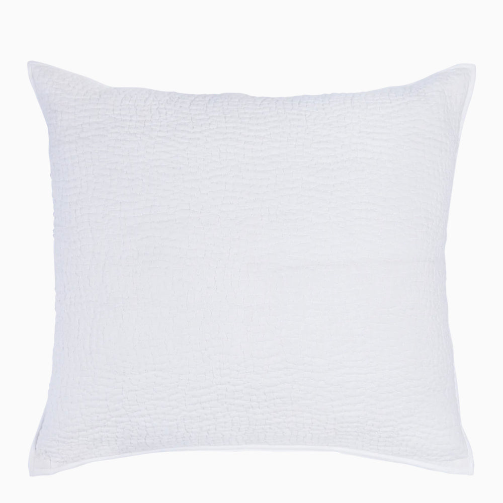 Organic Hand Stitched White King Euro