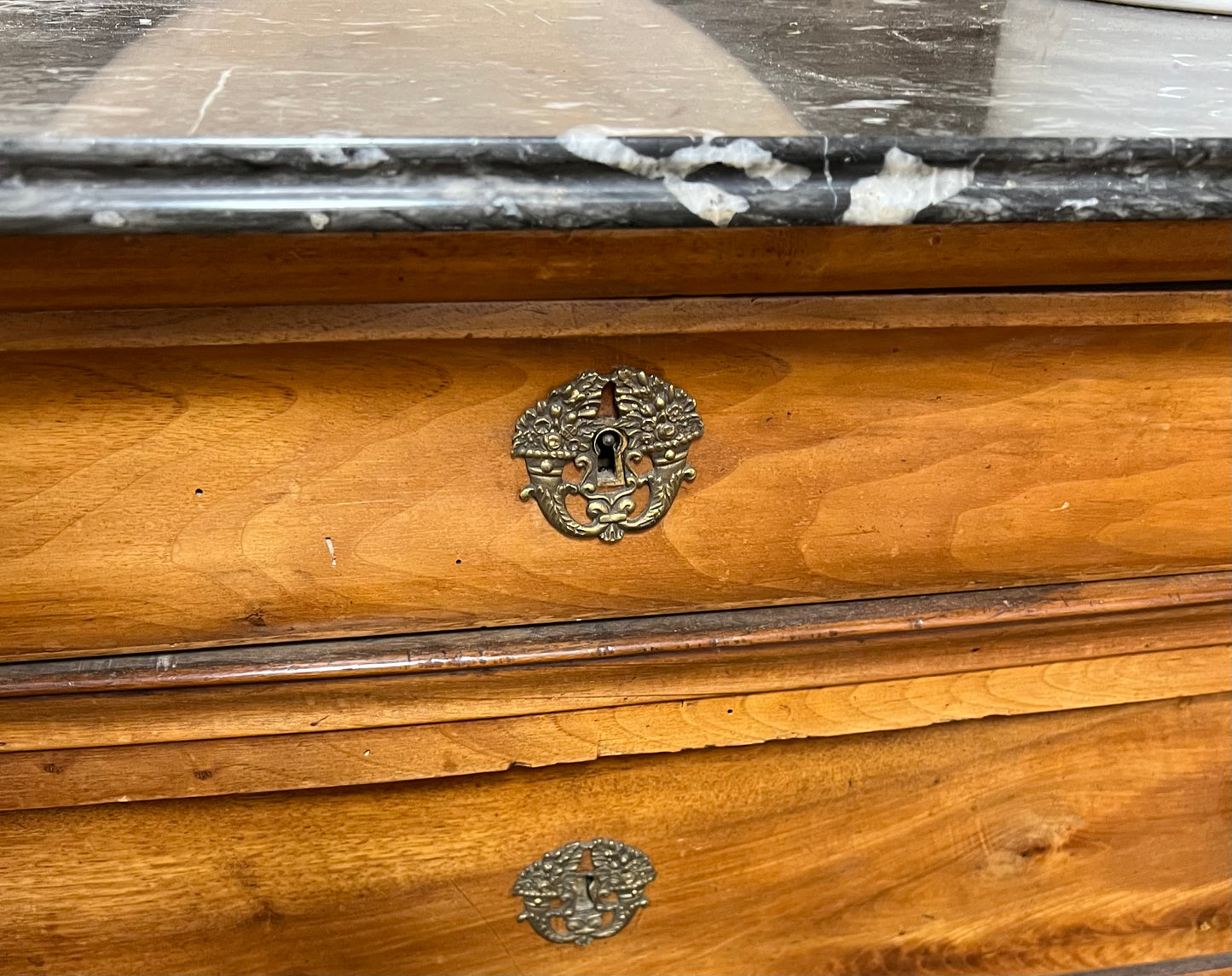 Marble Top Antique Chest - France, circa late 1800's