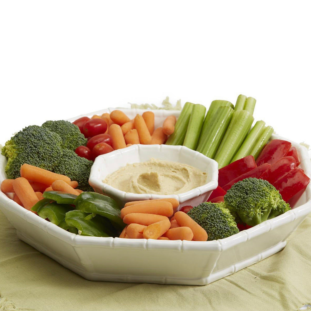 
                      
                        Faux Bamboo Fretwork Chip Platter + Dip Bowl Set
                      
                    
