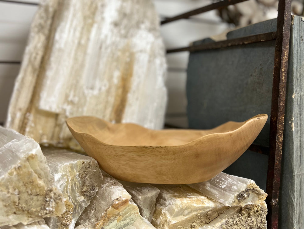 Mango Wood Petal Bowl