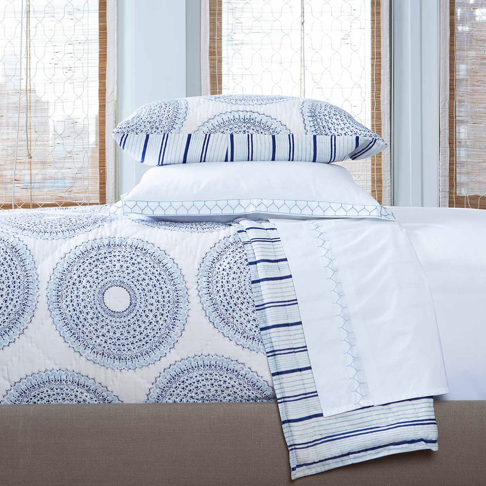 
                      
                        John Robshaw Lapis King Cotton Quilt
                      
                    