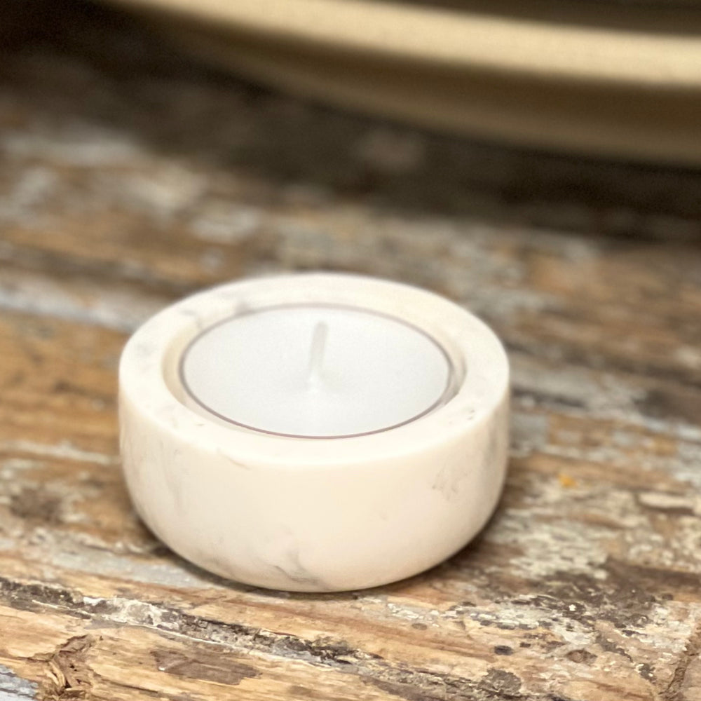 Marble-Inspired Tealight Holder