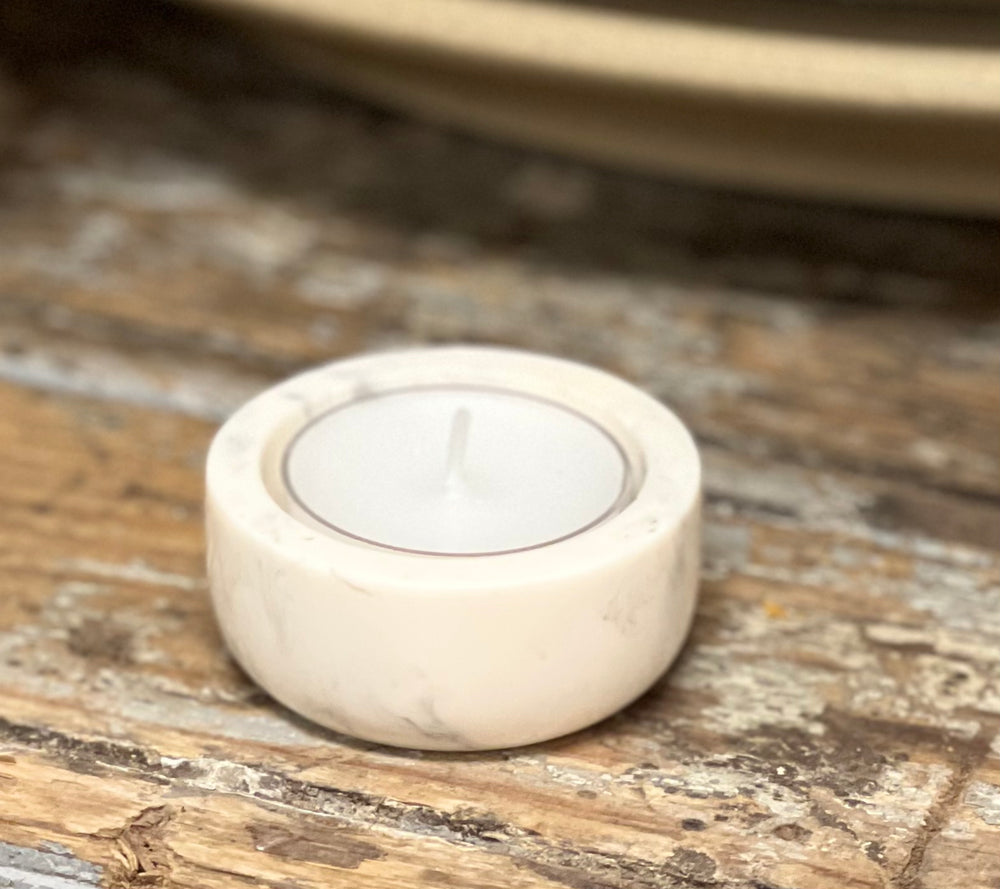 Marble-Inspired Tealight Holder