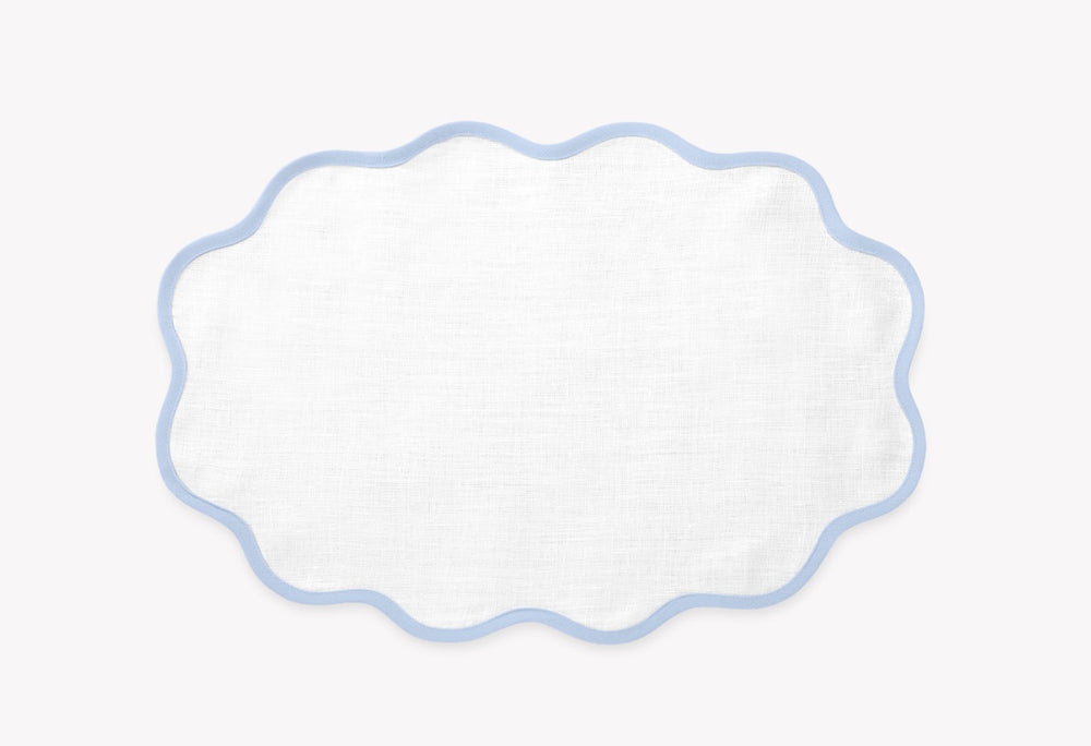 
                      
                        Scallop Edge Oval Placemat by Matouk ~ set of 4 ~ available in 12 colors
                      
                    