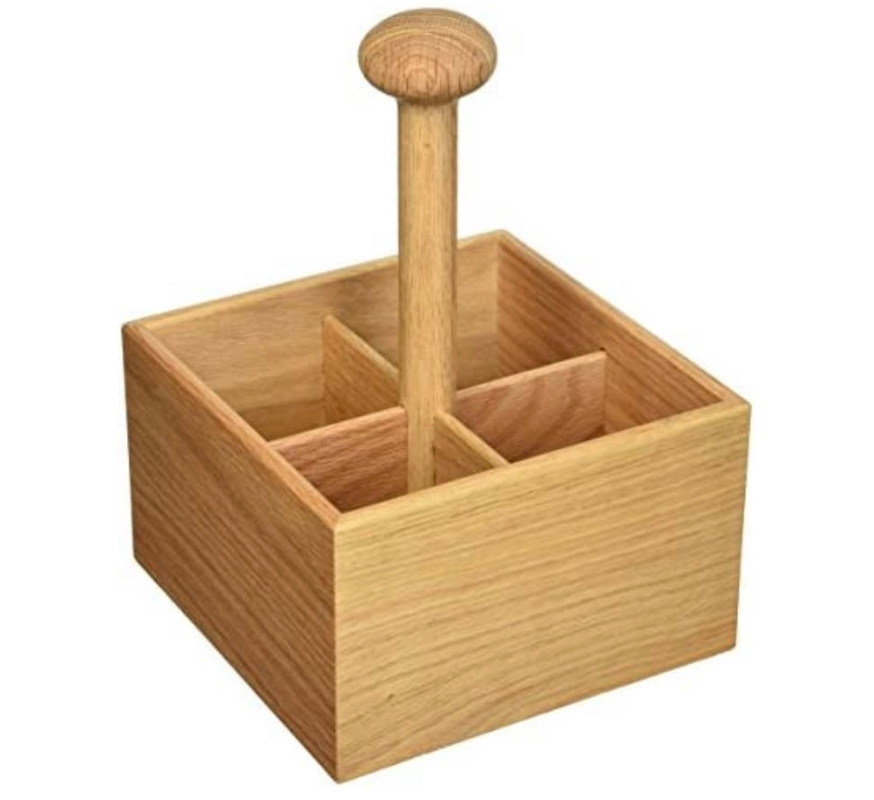 4 Section Oak Caddy