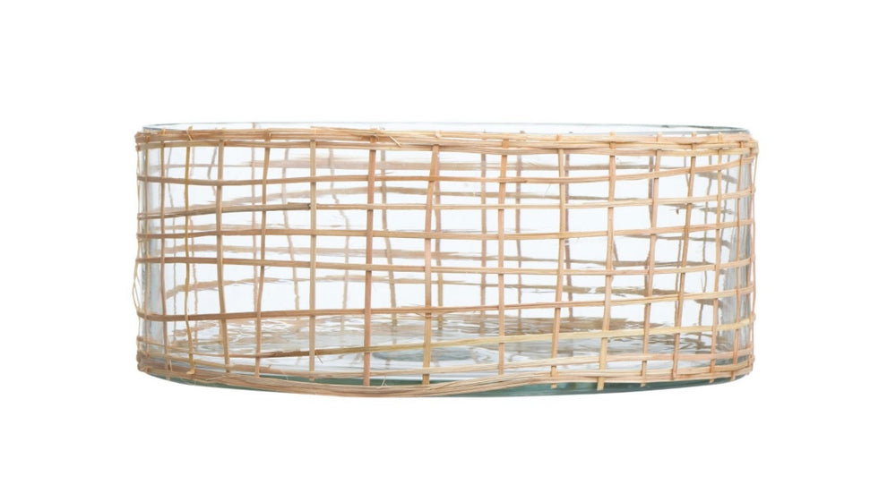 
                      
                        Glass and Rattan Bowl
                      
                    
