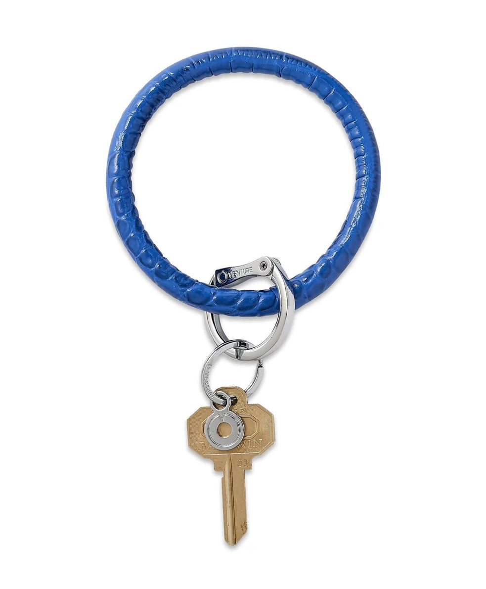 Leather Big O Key Ring ~ 17 colors!