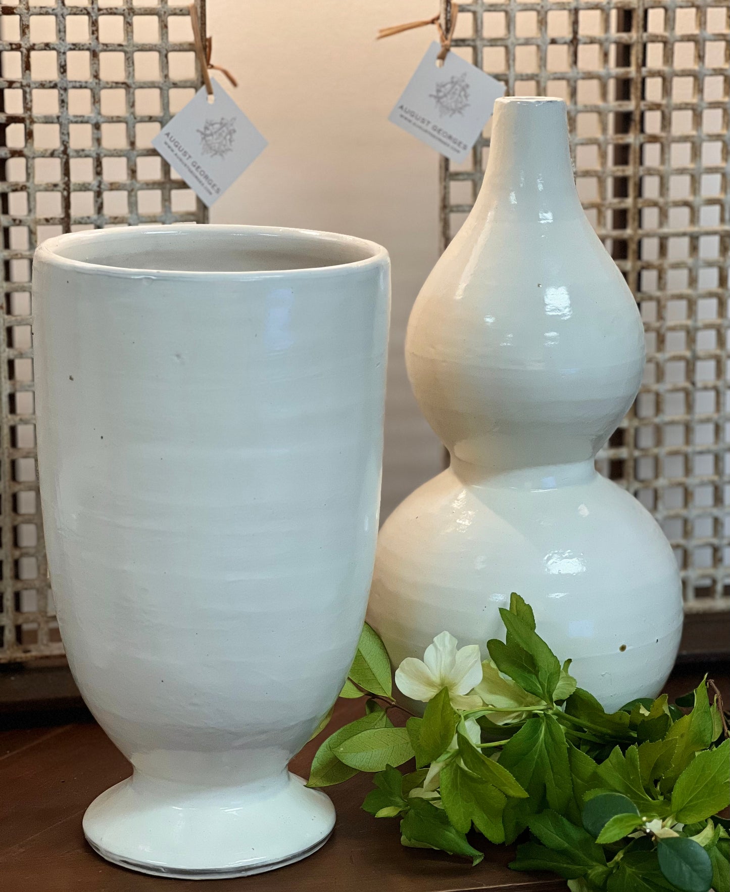 White Gourd-Shaped Vase