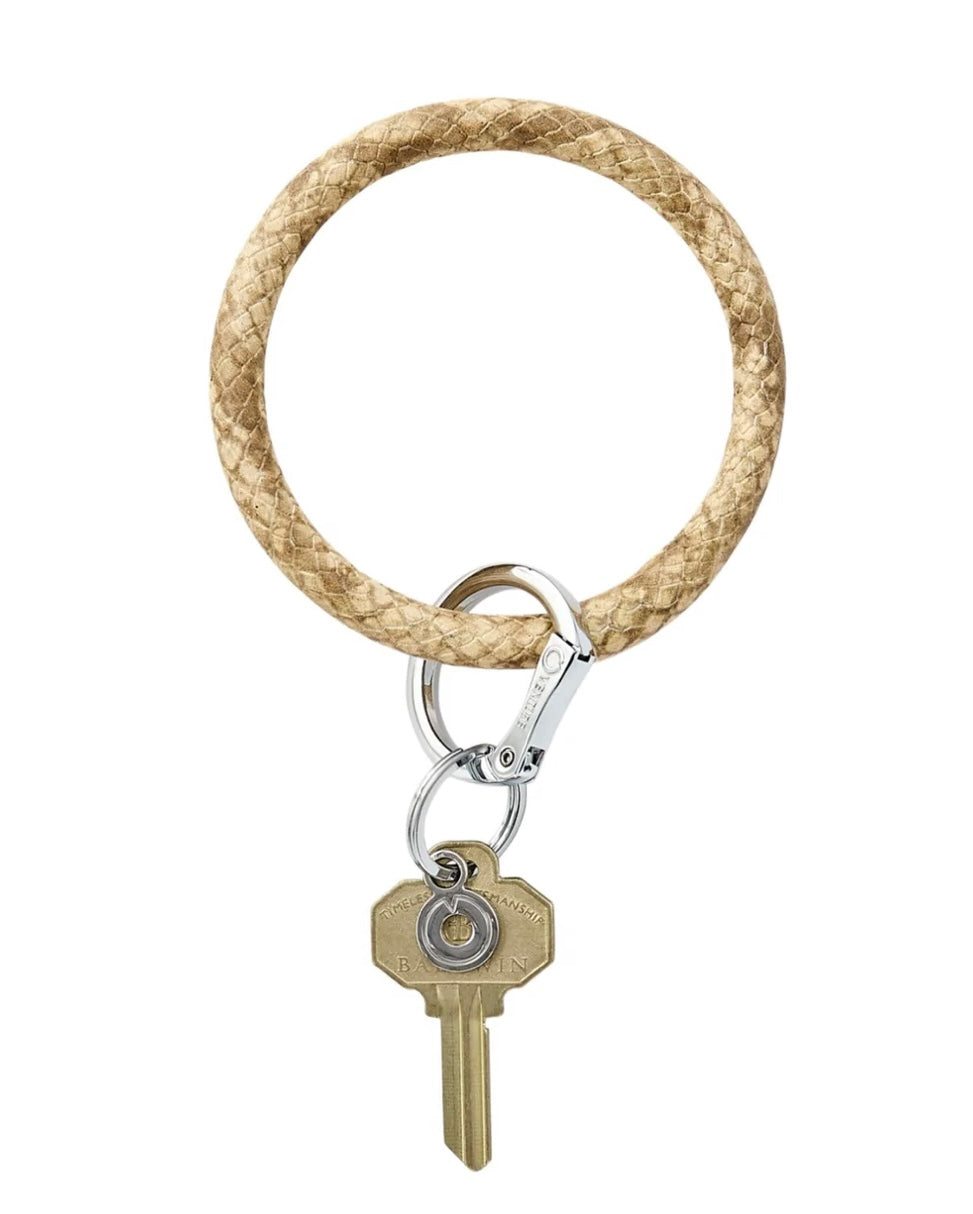 Leather Big O Key Ring ~ 17 colors!