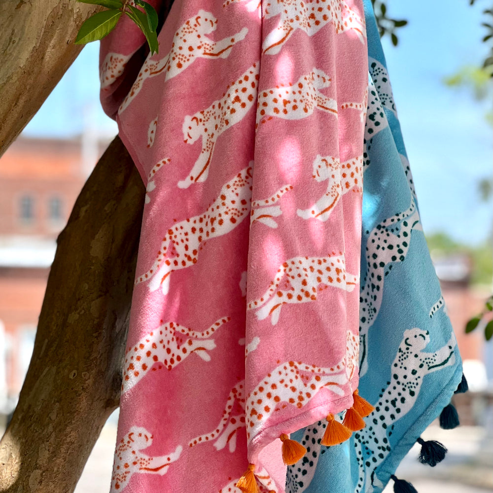 
                      
                        Leaping Leopard Beach Towel ~ Pink Sugar or Surf
                      
                    