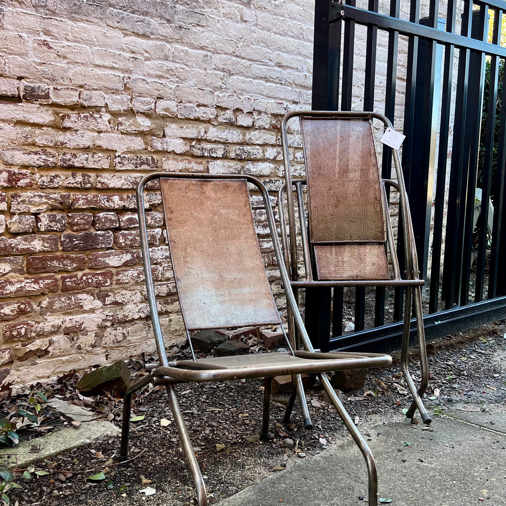 
                      
                        Pair of Metal Chairs, France 1960's
                      
                    