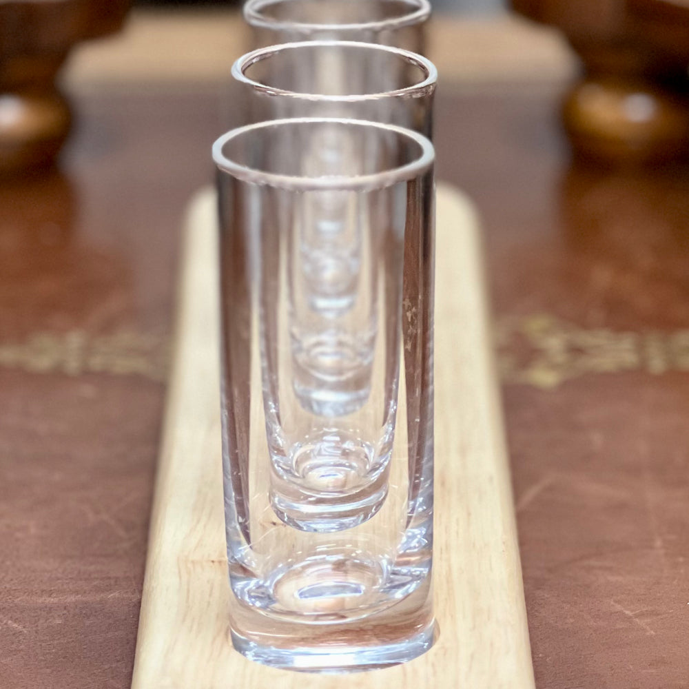 
                      
                        Set of 6 Shot Glasses on Wood Base
                      
                    