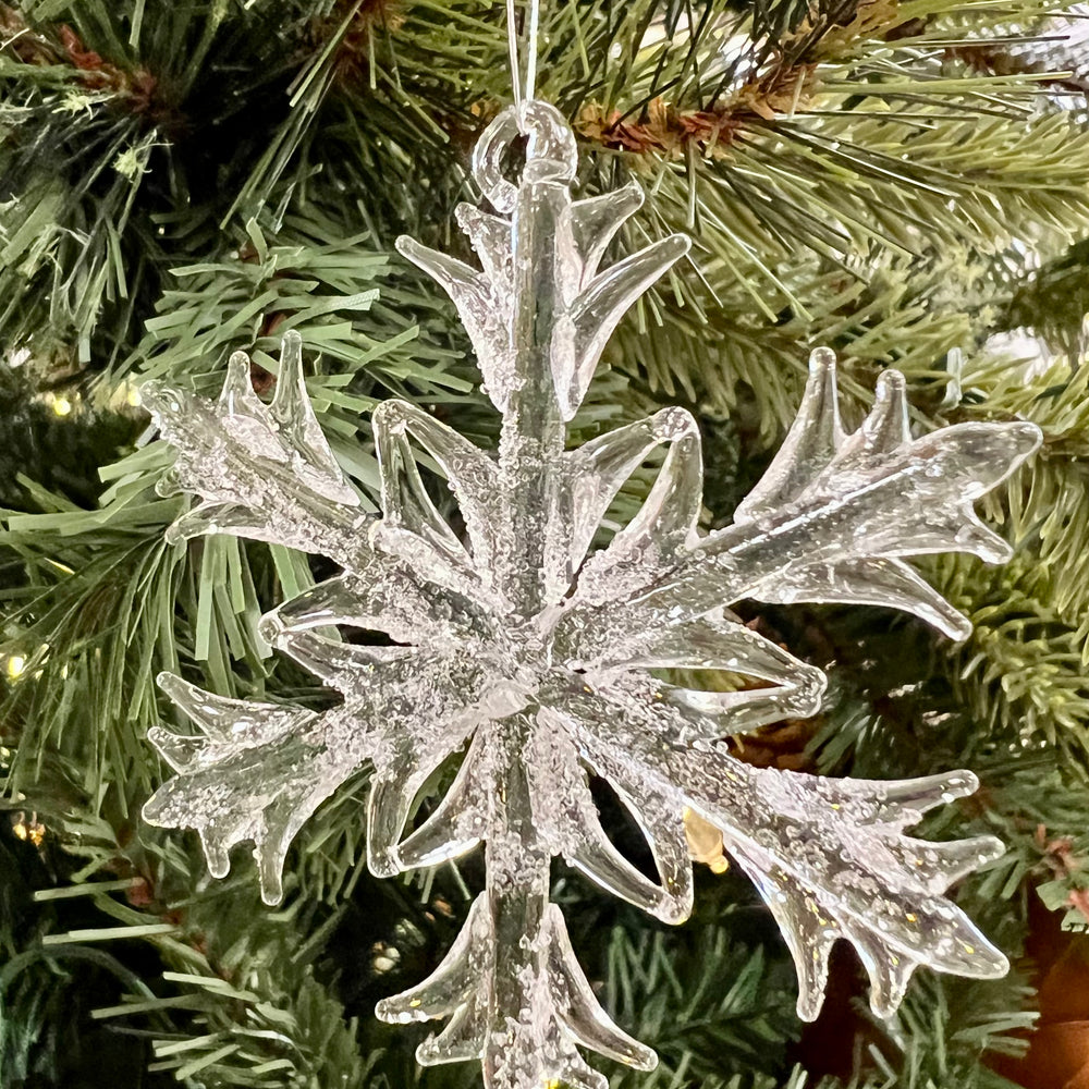 Glass Snowflake Ornament