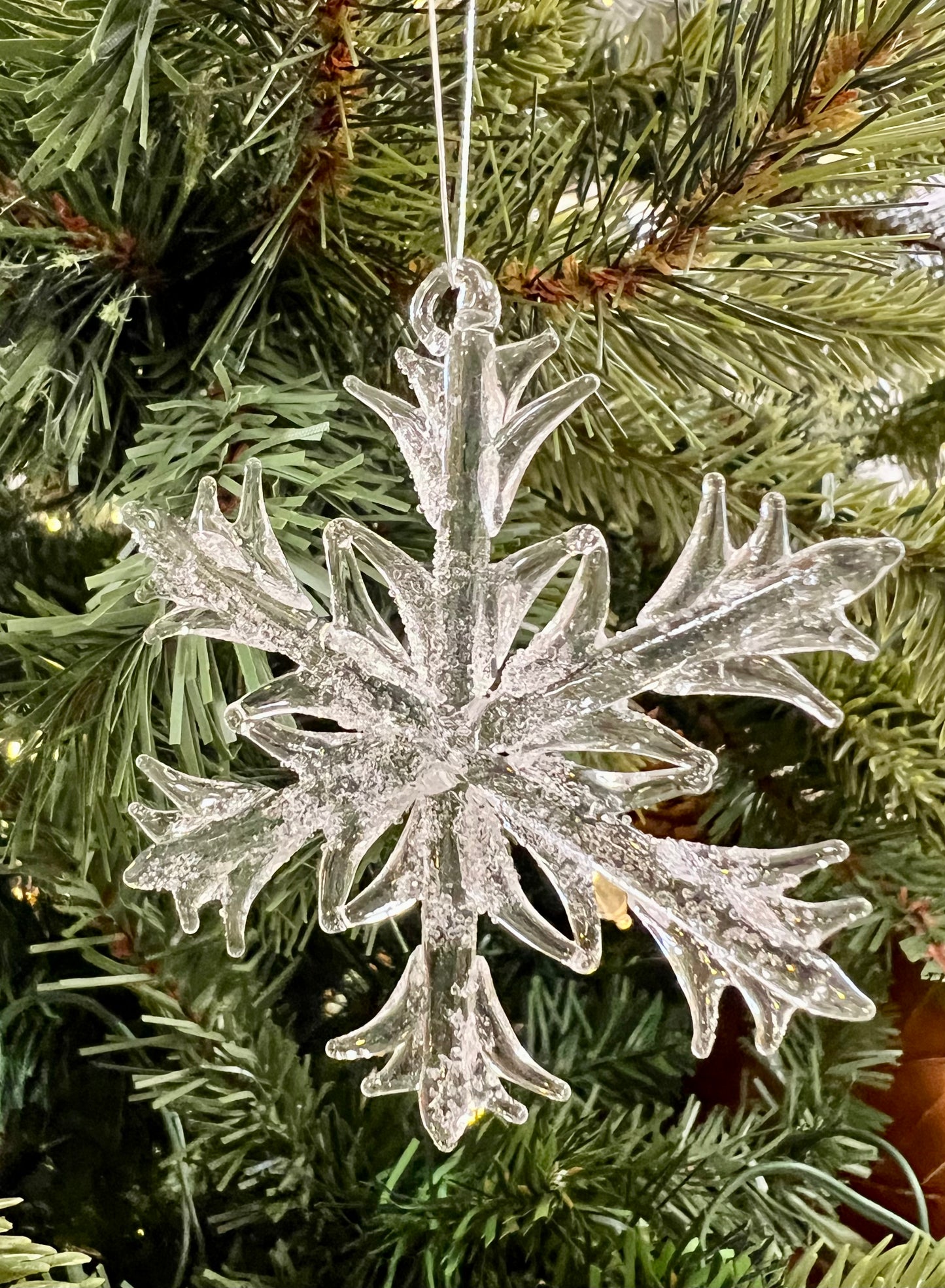 Glass Snowflake Ornament