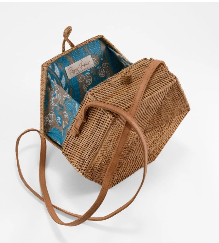 Handwoven Hexagon Shoulder Bag