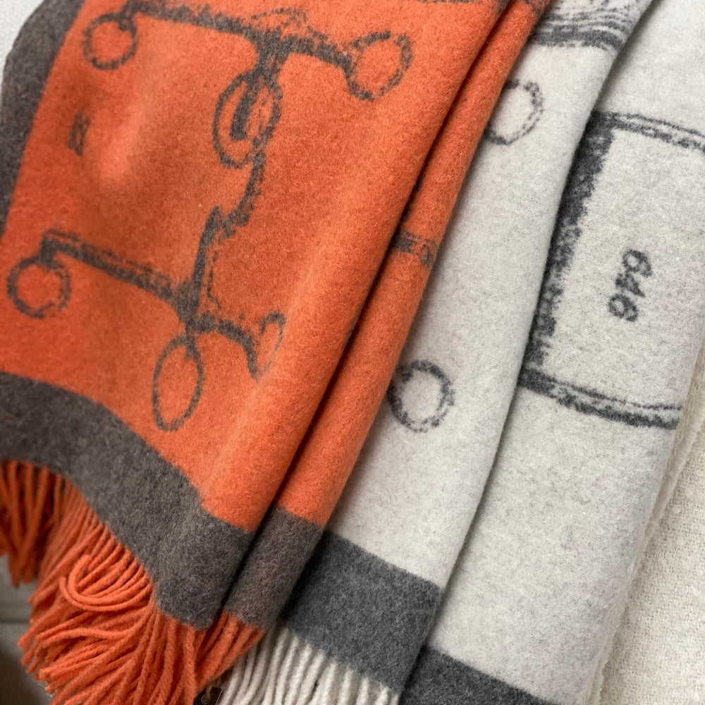 Stirrups Throw ~ 100% Lambswool