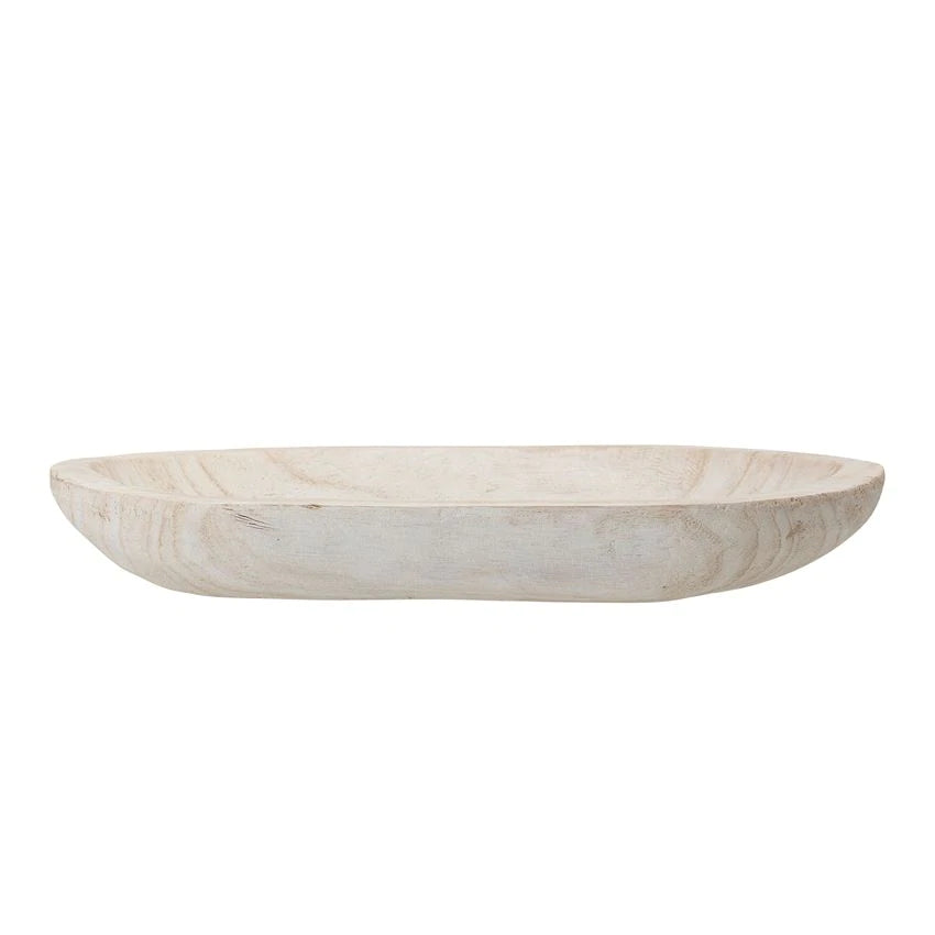 
                      
                        Whitewashed Paulownia Wood Bowl
                      
                    