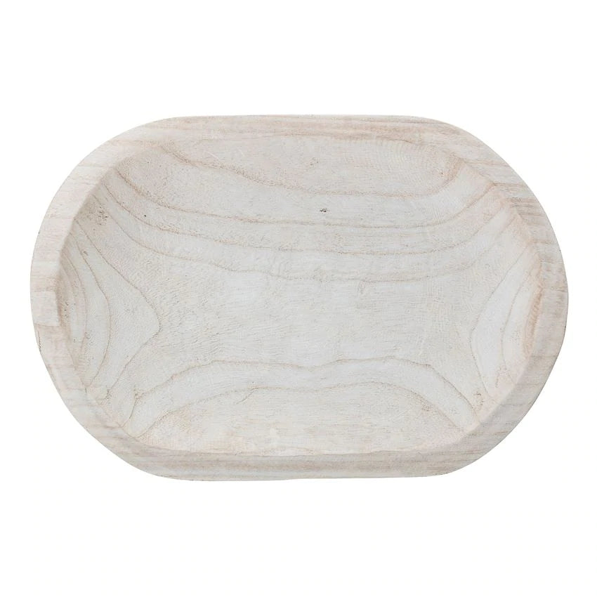 
                      
                        Whitewashed Paulownia Wood Bowl
                      
                    